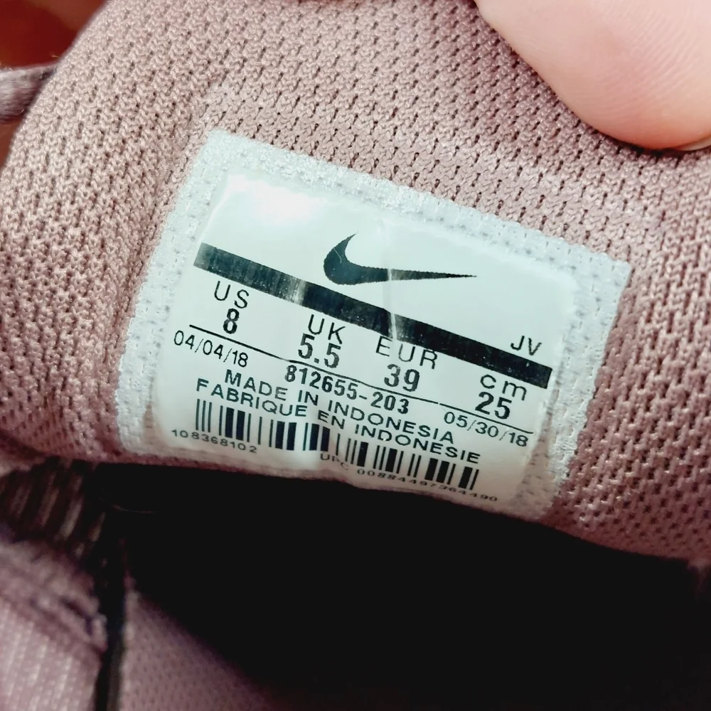 Nike Women's Tanjun Smokey Mauve / White Ankle-High Running Sneakers H1024 - Picture 8 of 9